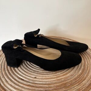 Everlane | Black Suede Block Heels